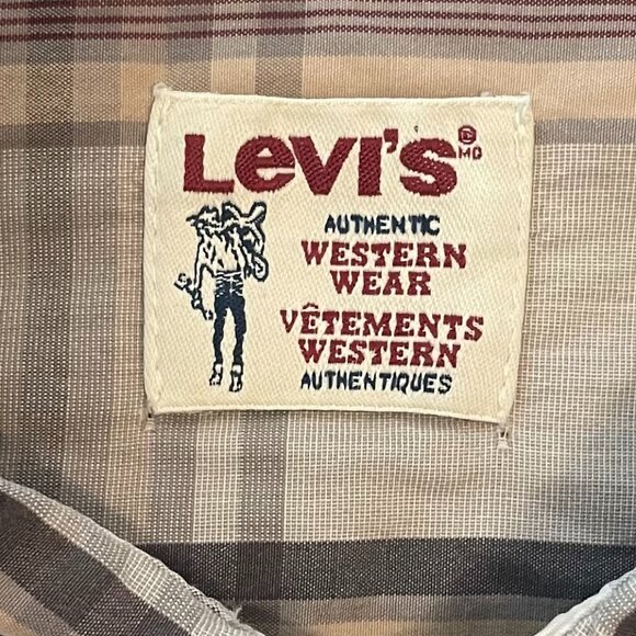Levi’s Authentic Western Wear Plaid Shirt – Size L - Picture 2 of 4